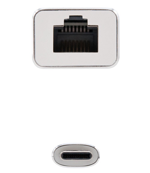 Cabo Nanocable Conversor USB-C a Ethernet Gigabit Aluminio 15 cm 3